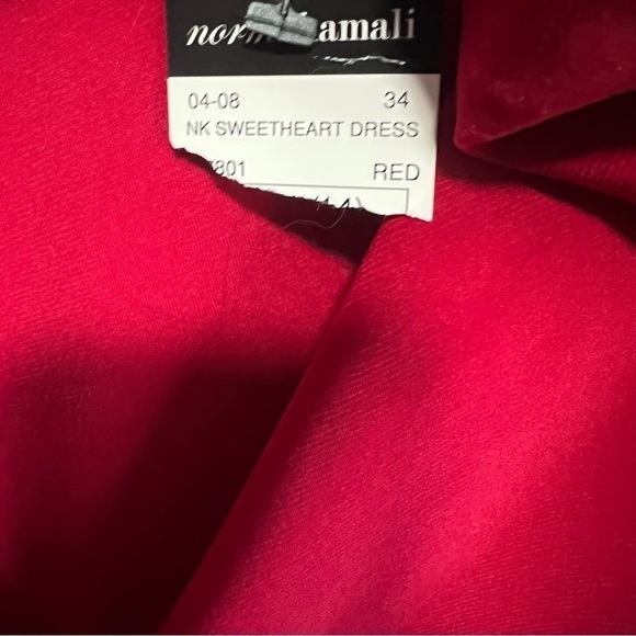 New Norma Kamali Dress, SWEETHEART DRESS, Red, New with Tags, Wrap dress - Picture 7 of 7